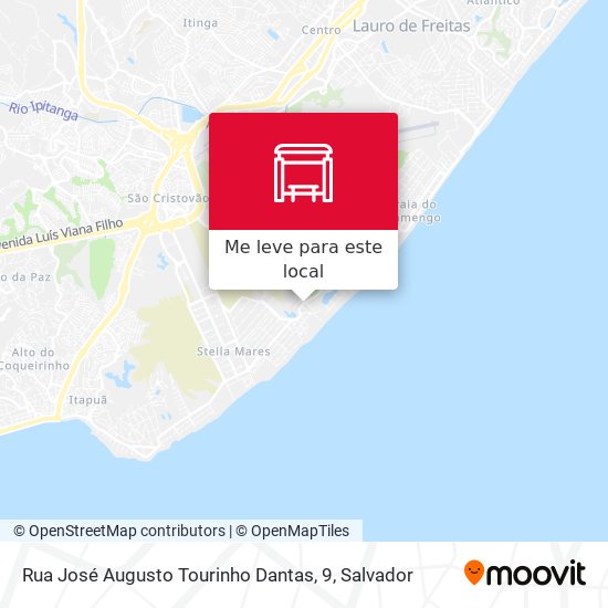 Rua José Augusto Tourinho Dantas, 9 mapa