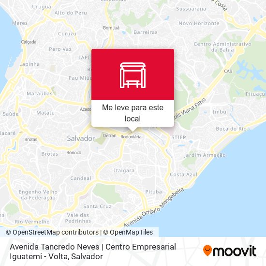 Avenida Tancredo Neves | Centro Empresarial Iguatemi - Volta mapa