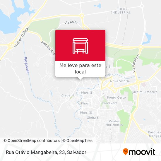 Rua Otávio Mangabeira, 23 mapa
