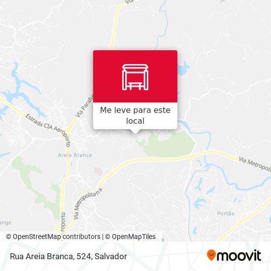Rua Areia Branca, 524 mapa
