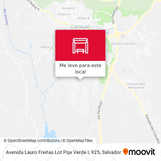 Avenida Lauro Freitas Lot Pqe Verde I, 925 mapa