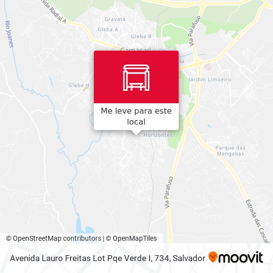 Avenida Lauro Freitas Lot Pqe Verde I, 734 mapa