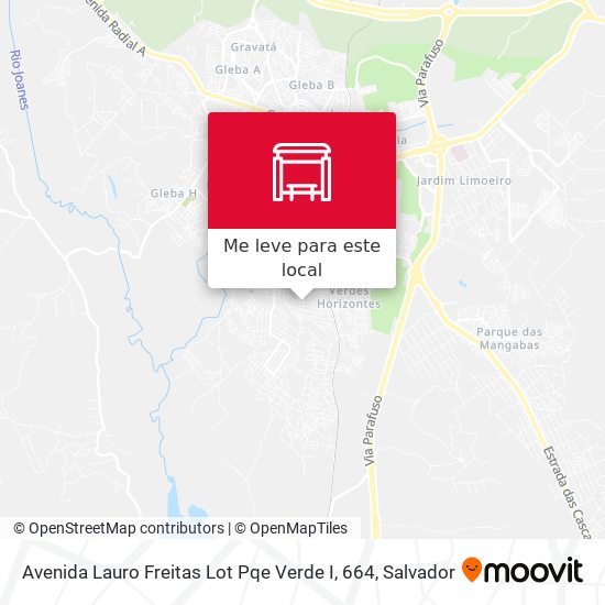 Avenida Lauro Freitas Lot Pqe Verde I, 664 mapa