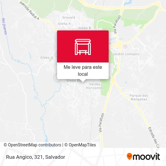 Rua Angico, 321 mapa