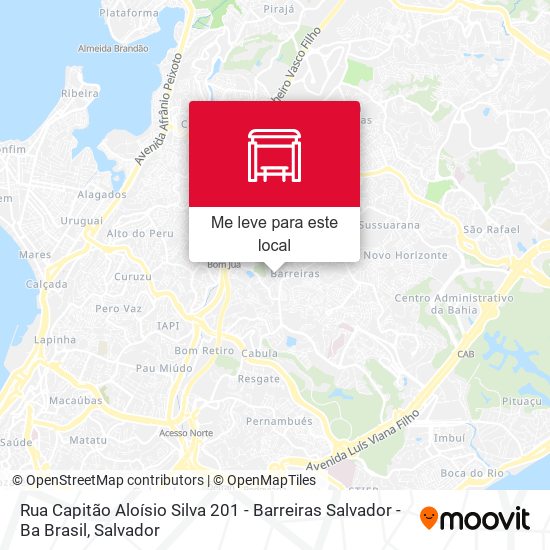 Rua Capitão Aloísio Silva 201 - Barreiras Salvador - Ba Brasil mapa