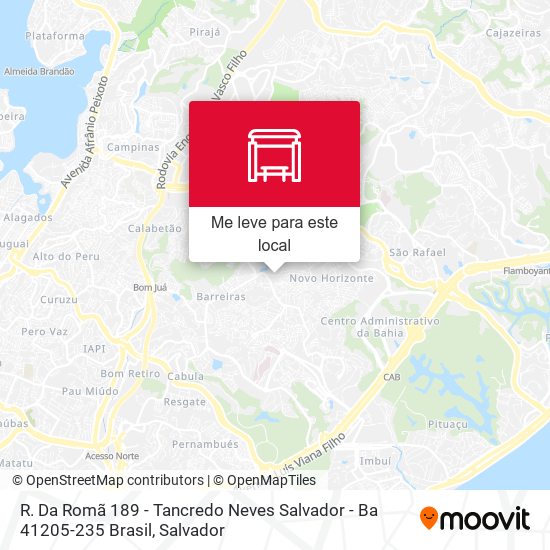 R. Da Romã 189 - Tancredo Neves Salvador - Ba 41205-235 Brasil mapa
