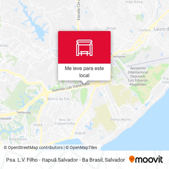 Psa. L.V. Filho - Itapuã Salvador - Ba Brasil mapa