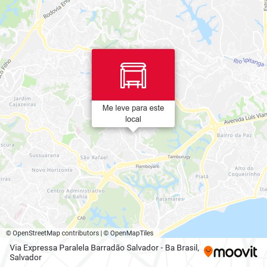 Via Expressa Paralela Barradão Salvador - Ba Brasil mapa
