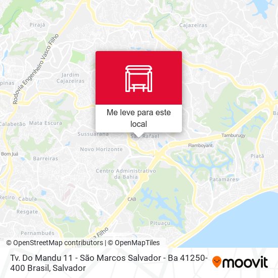 Tv. Do Mandu 11 - São Marcos Salvador - Ba 41250-400 Brasil mapa