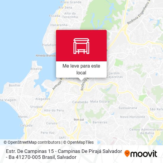 Estr. De Campinas 15 - Campinas De Pirajá Salvador - Ba 41270-005 Brasil mapa