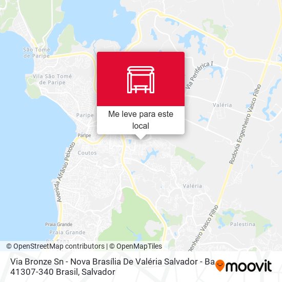 Via Bronze Sn - Nova Brasília De Valéria Salvador - Ba 41307-340 Brasil mapa