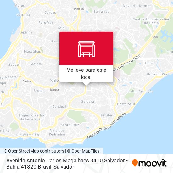 Avenida Antonio Carlos Magalhaes 3410 Salvador - Bahia 41820 Brasil mapa