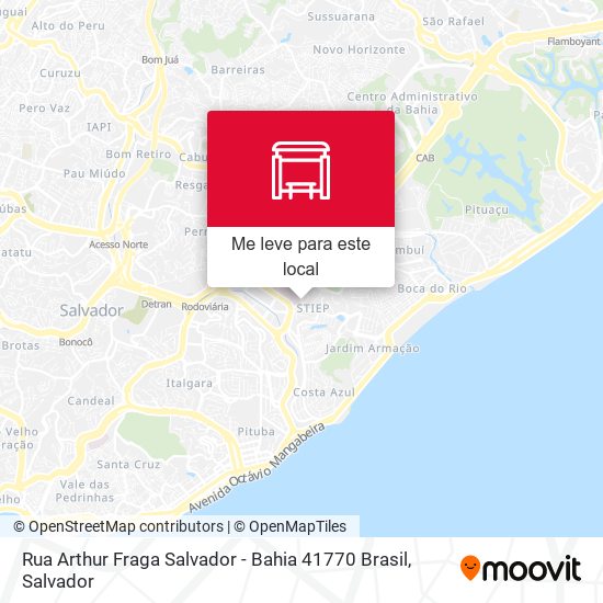 Rua Arthur Fraga Salvador - Bahia 41770 Brasil mapa