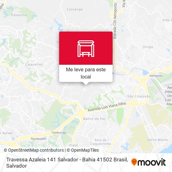 Travessa Azaleia 141 Salvador - Bahia 41502 Brasil mapa
