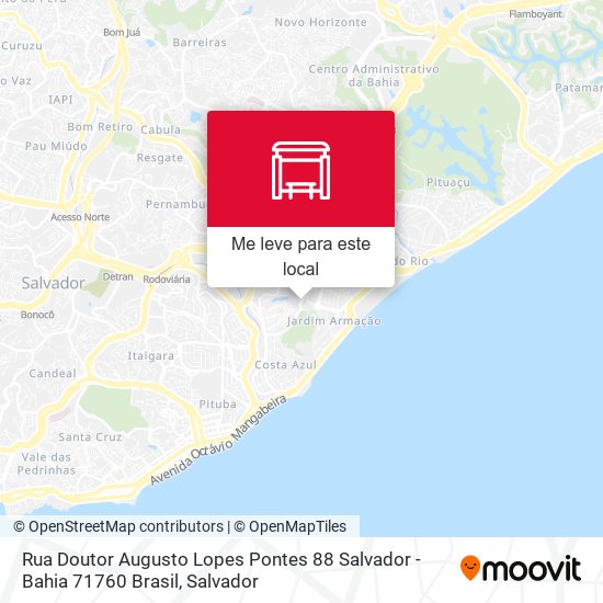 Rua Doutor Augusto Lopes Pontes 88 Salvador - Bahia 71760 Brasil mapa