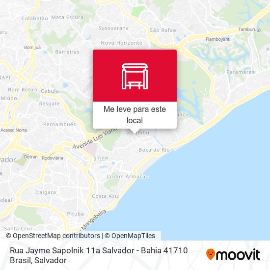 Rua Jayme Sapolnik 11a Salvador - Bahia 41710 Brasil mapa