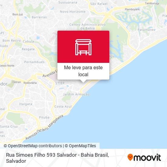 Rua Simoes Filho 593 Salvador - Bahia Brasil mapa