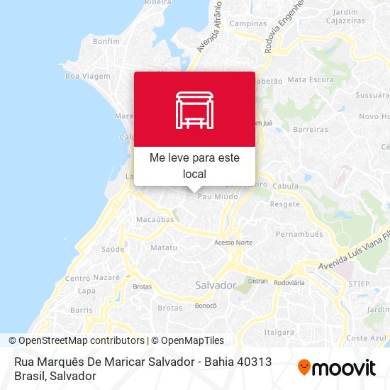 Rua Marquês De Maricar Salvador - Bahia 40313 Brasil mapa