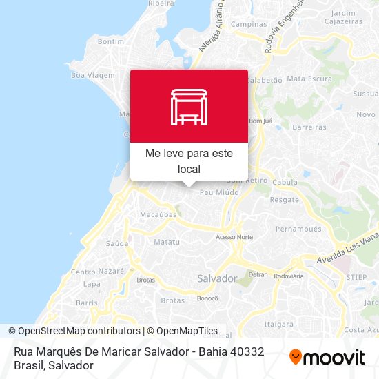 Rua Marquês De Maricar Salvador - Bahia 40332 Brasil mapa