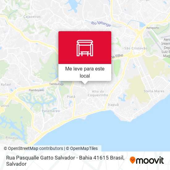 Rua Pasqualle Gatto Salvador - Bahia 41615 Brasil mapa