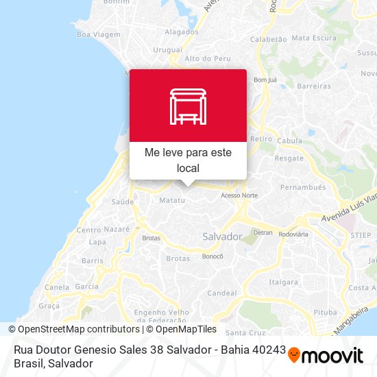 Rua Doutor Genesio Sales 38 Salvador - Bahia 40243 Brasil mapa