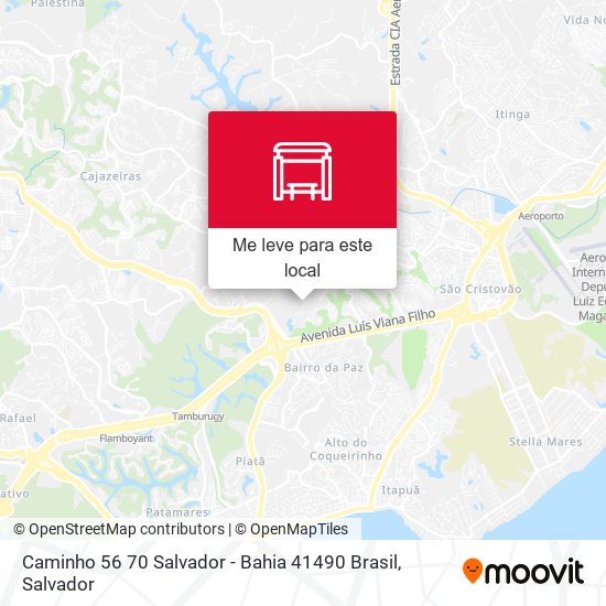 Caminho 56 70 Salvador - Bahia 41490 Brasil mapa