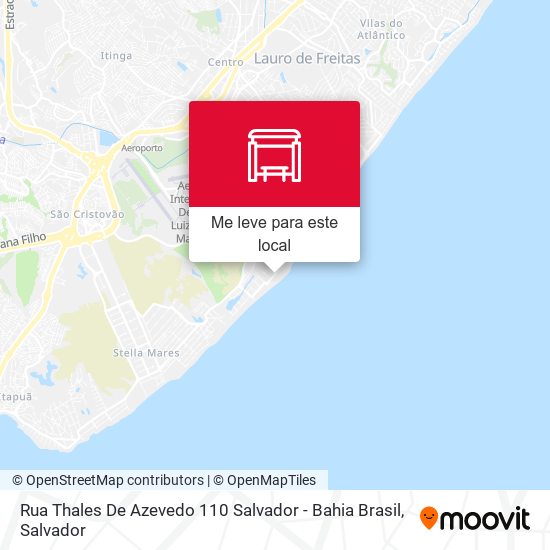 Rua Thales De Azevedo 110 Salvador - Bahia Brasil mapa