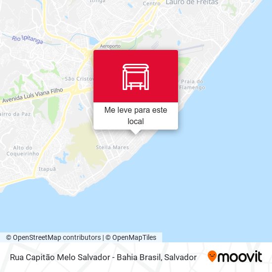 Rua Capitão Melo Salvador - Bahia Brasil mapa