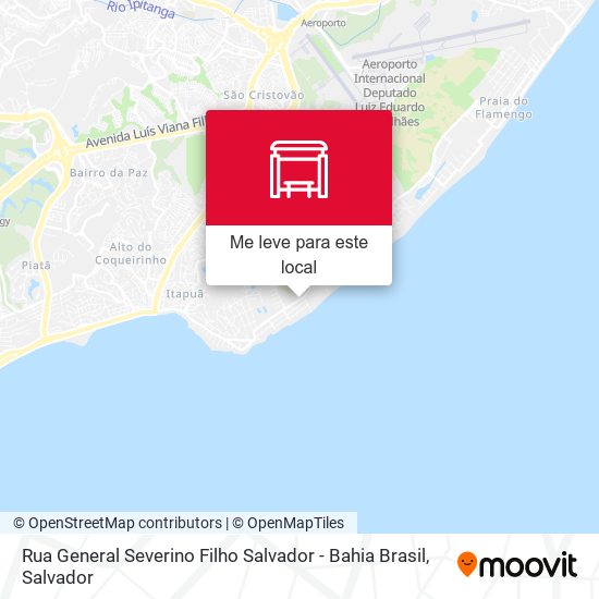 Rua General Severino Filho Salvador - Bahia Brasil mapa