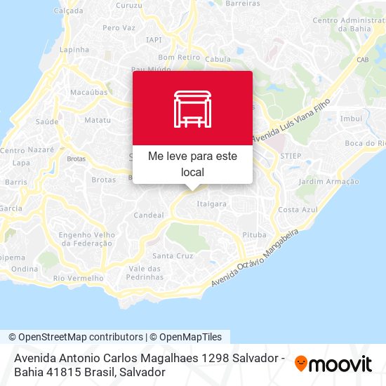 Avenida Antonio Carlos Magalhaes 1298 Salvador - Bahia 41815 Brasil mapa