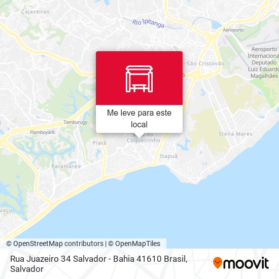 Rua Juazeiro 34 Salvador - Bahia 41610 Brasil mapa