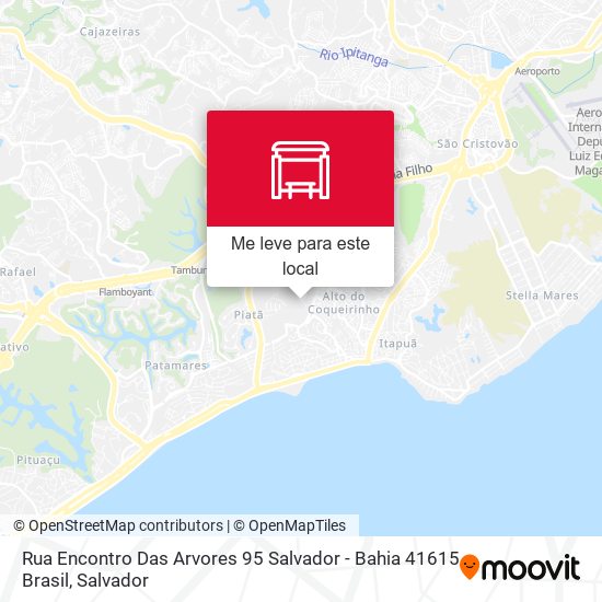 Rua Encontro Das Arvores 95 Salvador - Bahia 41615 Brasil mapa