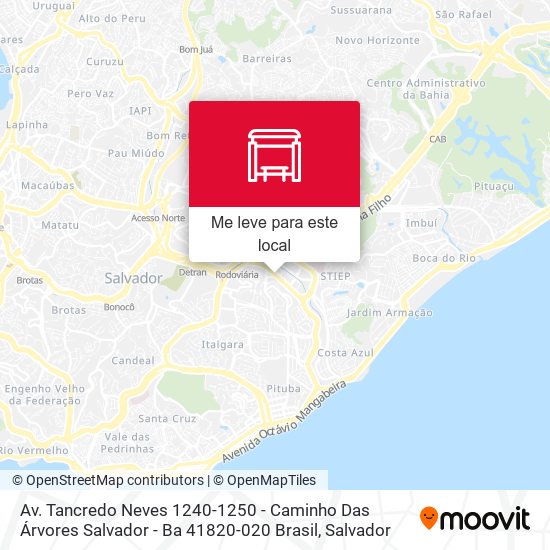 Av. Tancredo Neves 1240-1250 - Caminho Das Árvores Salvador - Ba 41820-020 Brasil mapa