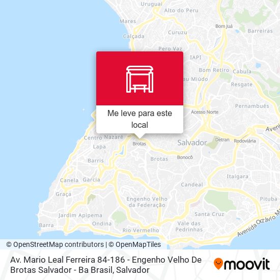 Av. Mario Leal Ferreira 84-186 - Engenho Velho De Brotas Salvador - Ba Brasil mapa