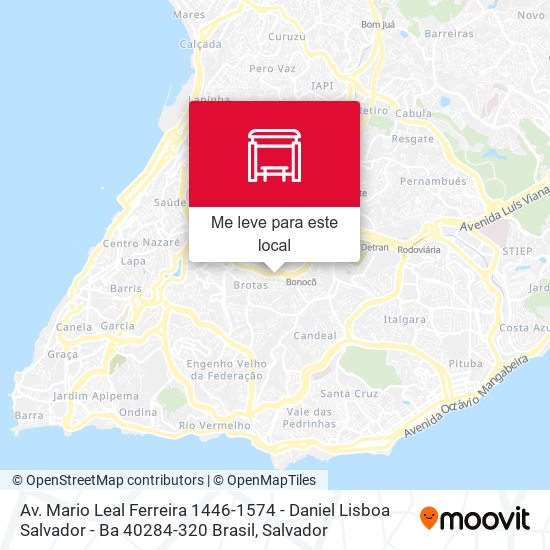 Av. Mario Leal Ferreira 1446-1574 - Daniel Lisboa Salvador - Ba 40284-320 Brasil mapa