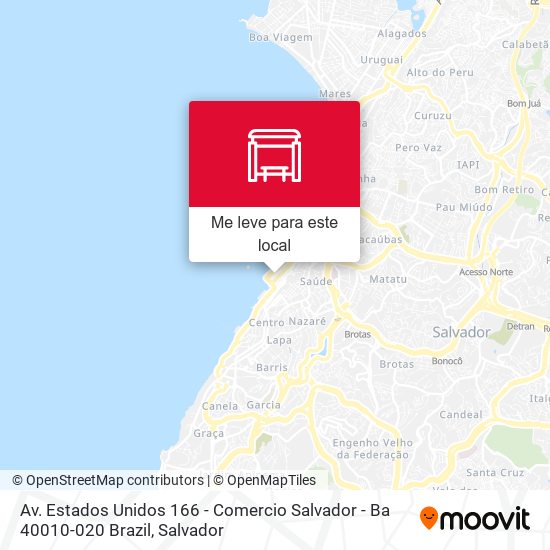 Av. Estados Unidos 166 - Comercio Salvador - Ba 40010-020 Brazil mapa