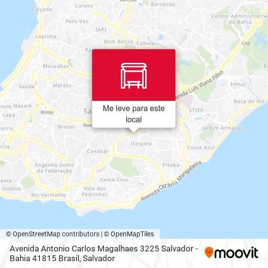 Avenida Antonio Carlos Magalhaes 3225 Salvador - Bahia 41815 Brasil mapa