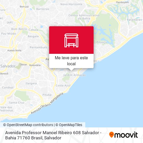 Avenida Professor Manoel Ribeiro 608 Salvador - Bahia 71760 Brasil mapa