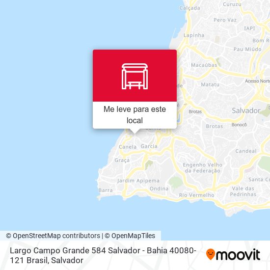 Largo Campo Grande 584 Salvador - Bahia 40080-121 Brasil mapa