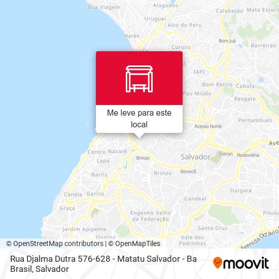 Rua Djalma Dutra 576-628 - Matatu Salvador - Ba Brasil mapa