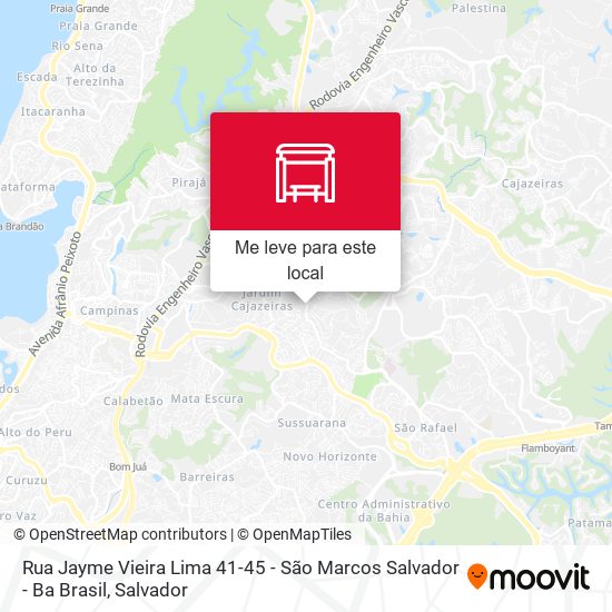 Rua Jayme Vieira Lima 41-45 - São Marcos Salvador - Ba Brasil mapa