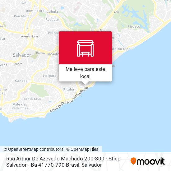 Rua Arthur De Azevêdo Machado 200-300 - Stiep Salvador - Ba 41770-790 Brasil mapa