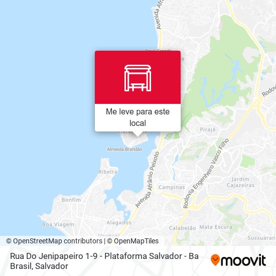 Rua Do Jenipapeiro 1-9 - Plataforma Salvador - Ba Brasil mapa