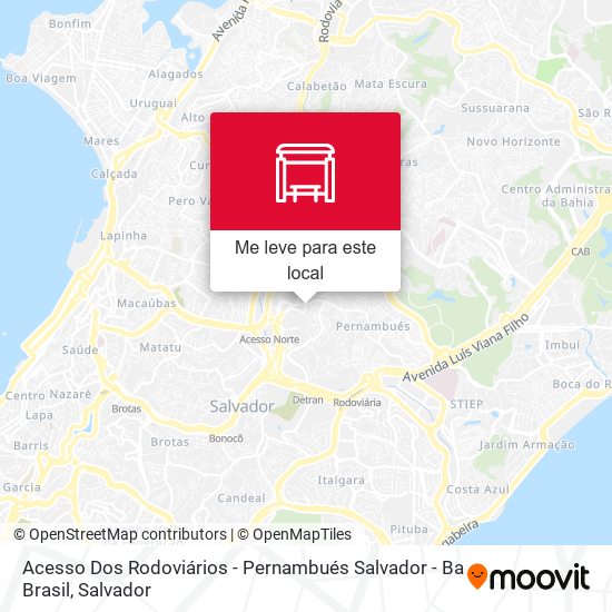 Acesso Dos Rodoviários - Pernambués Salvador - Ba Brasil mapa