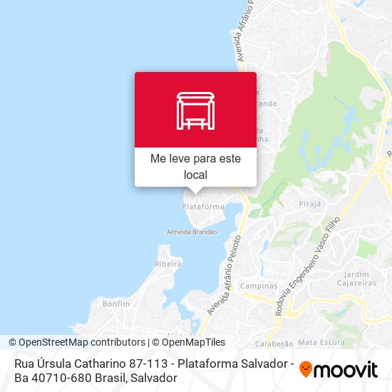 Rua Úrsula Catharino 87-113 - Plataforma Salvador - Ba 40710-680 Brasil mapa