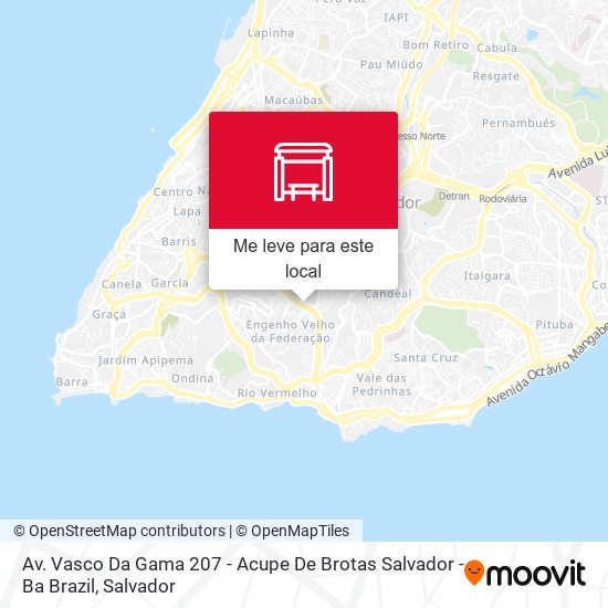 Av. Vasco Da Gama 207 - Acupe De Brotas Salvador - Ba Brazil mapa