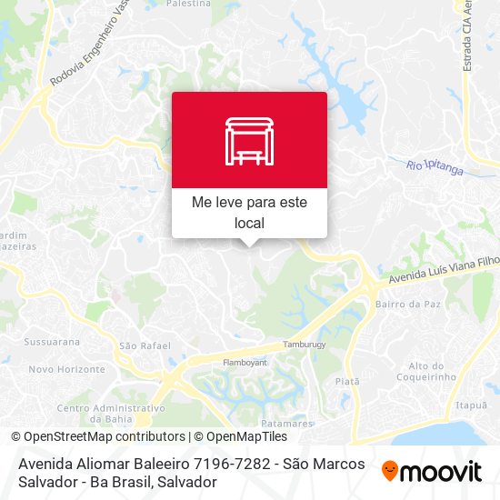 Avenida Aliomar Baleeiro 7196-7282 - São Marcos Salvador - Ba Brasil mapa