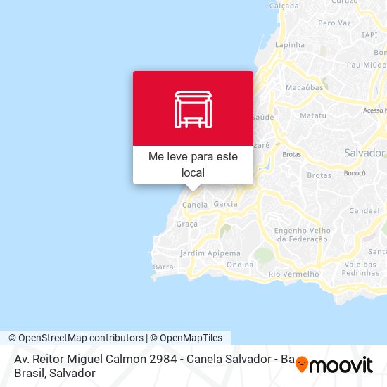 Av. Reitor Miguel Calmon 2984 - Canela Salvador - Ba Brasil mapa