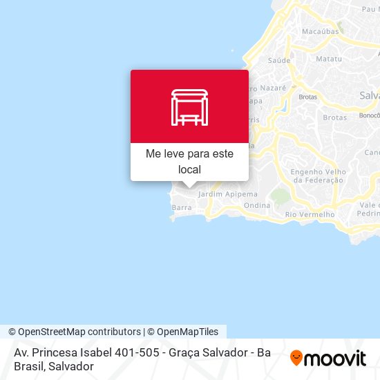 Av. Princesa Isabel 401-505 - Graça Salvador - Ba Brasil mapa