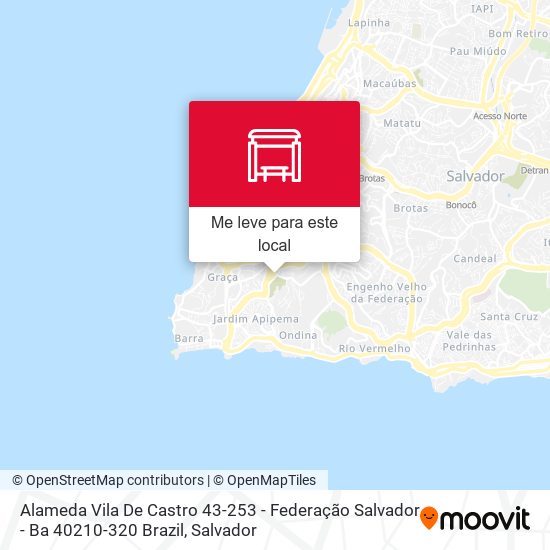 Alameda Vila De Castro 43-253 - Federação Salvador - Ba 40210-320 Brazil mapa